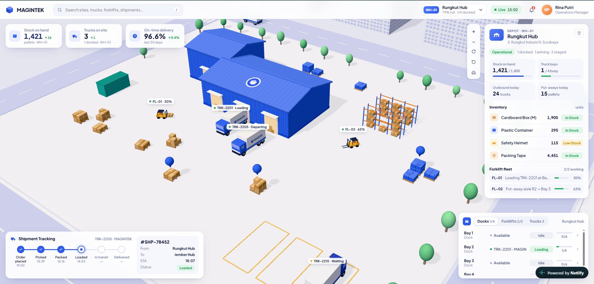 Magintek 3D Warehouse
