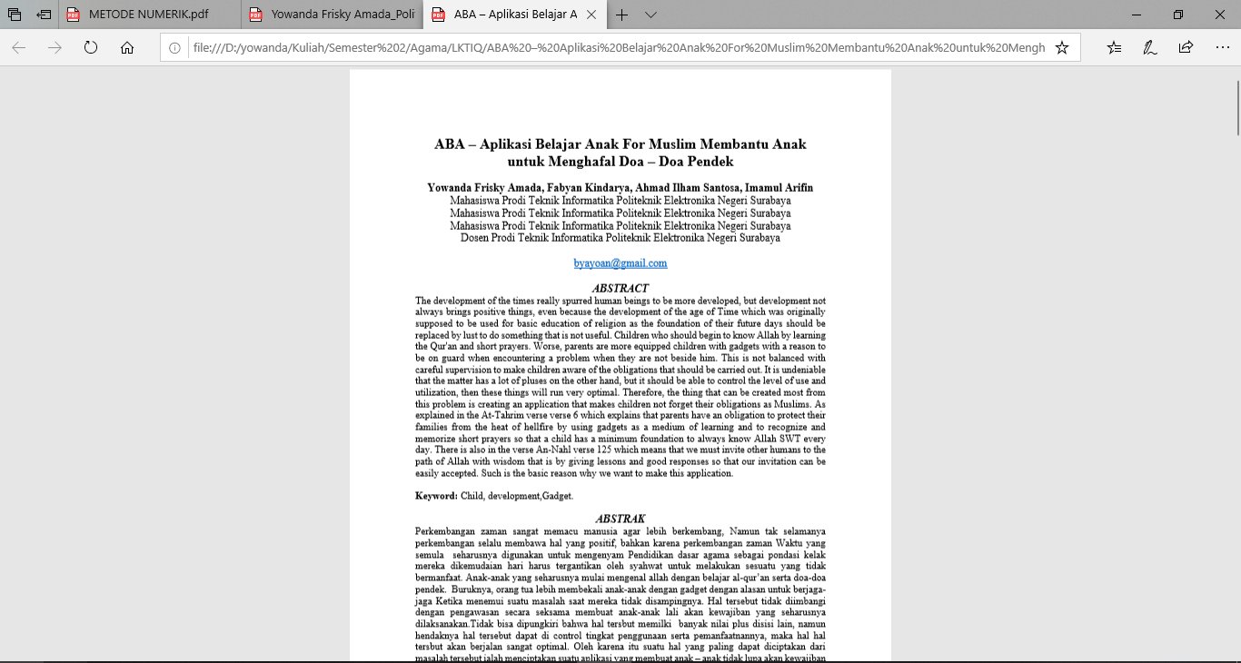 ABA — Research Paper Abstract